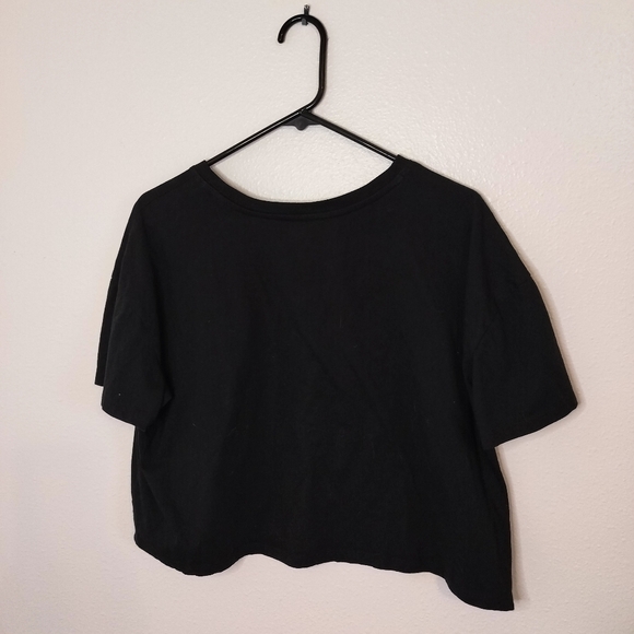 N Sync Black Crop Top Size XL Y2K Pop Art Nostalgia - Picture 2 of 3